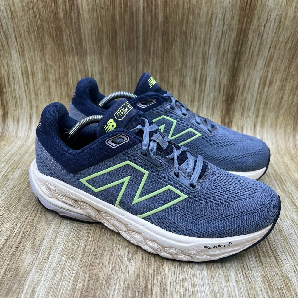 New Balance Fresh Foam X 860v14 Womens 8 Running Shoes Blue Lime Green Stability